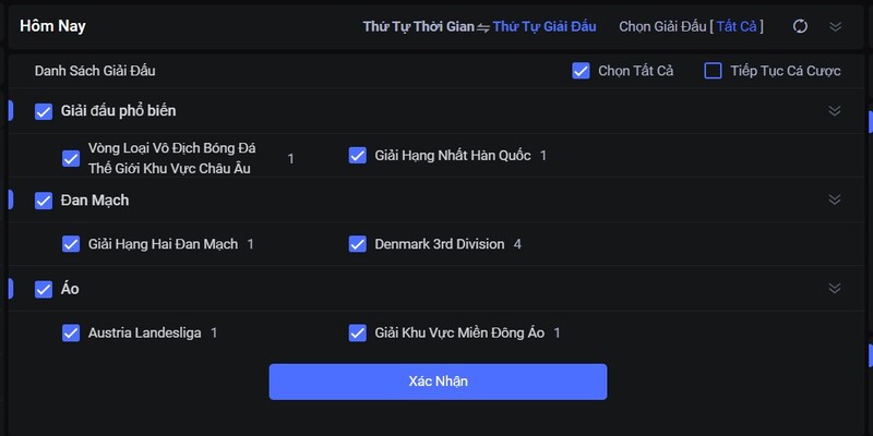 Nghiên cứu các giải đấu phù hợp